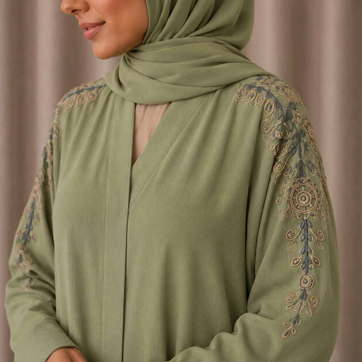 HUDA Abaya - Sage Green