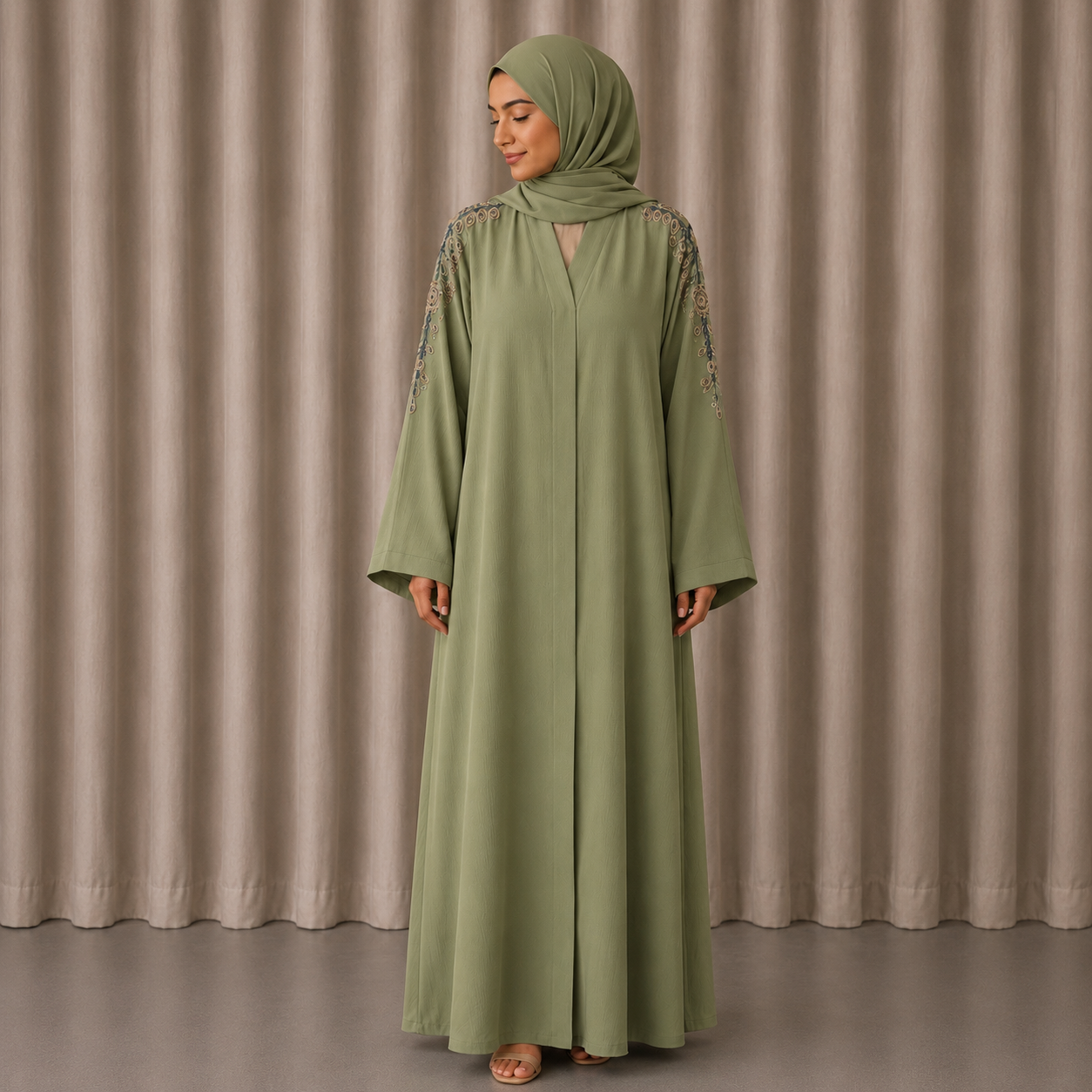 HUDA Abaya - Sage Green