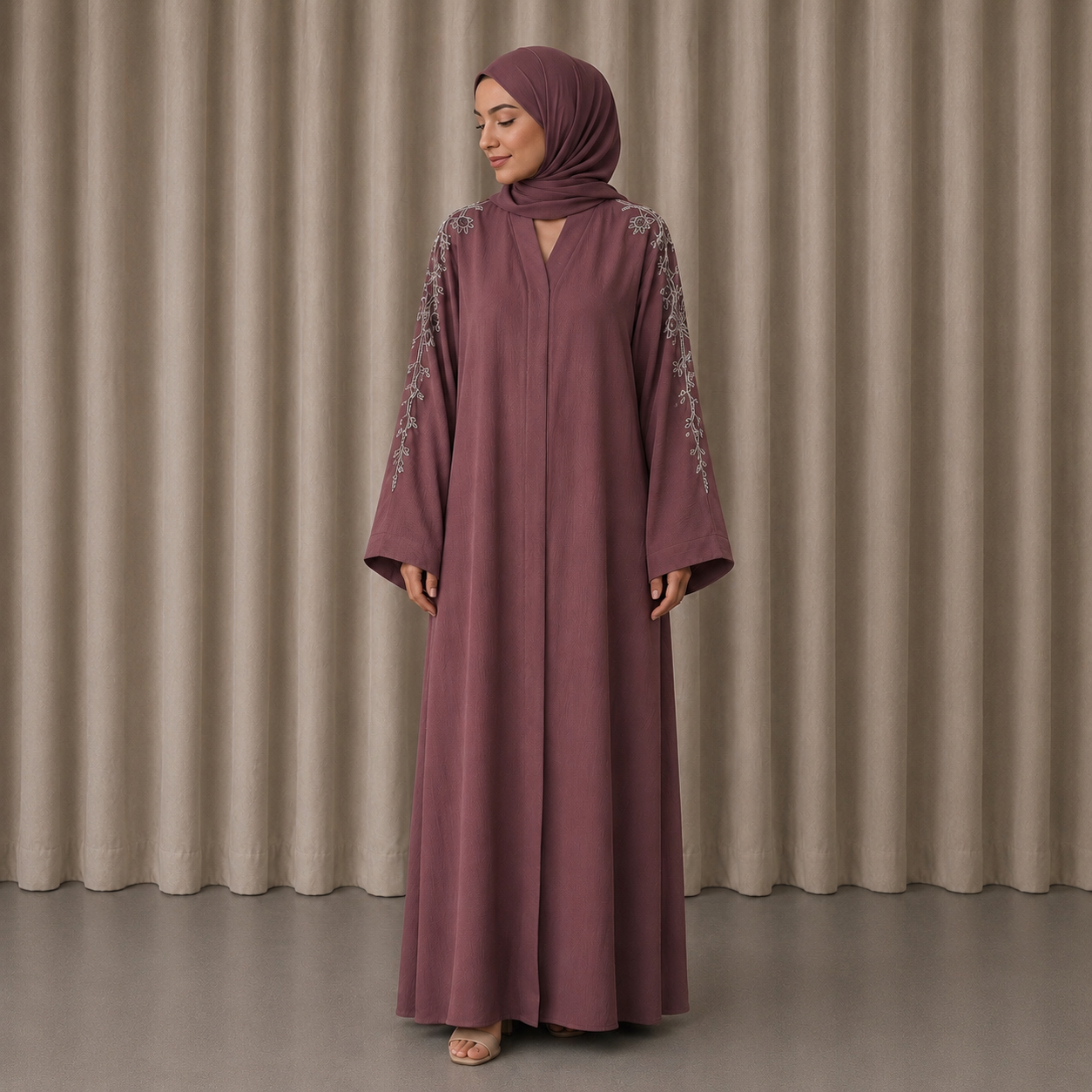 HUDA Abaya - Dusty Muave