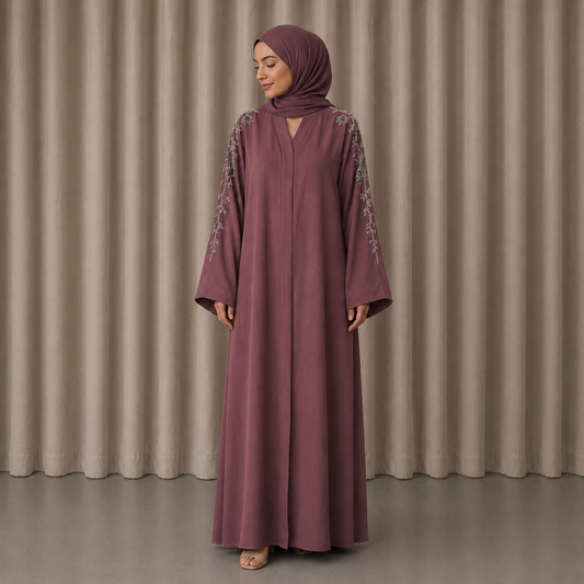 HUDA Abaya - Dusty Muave
