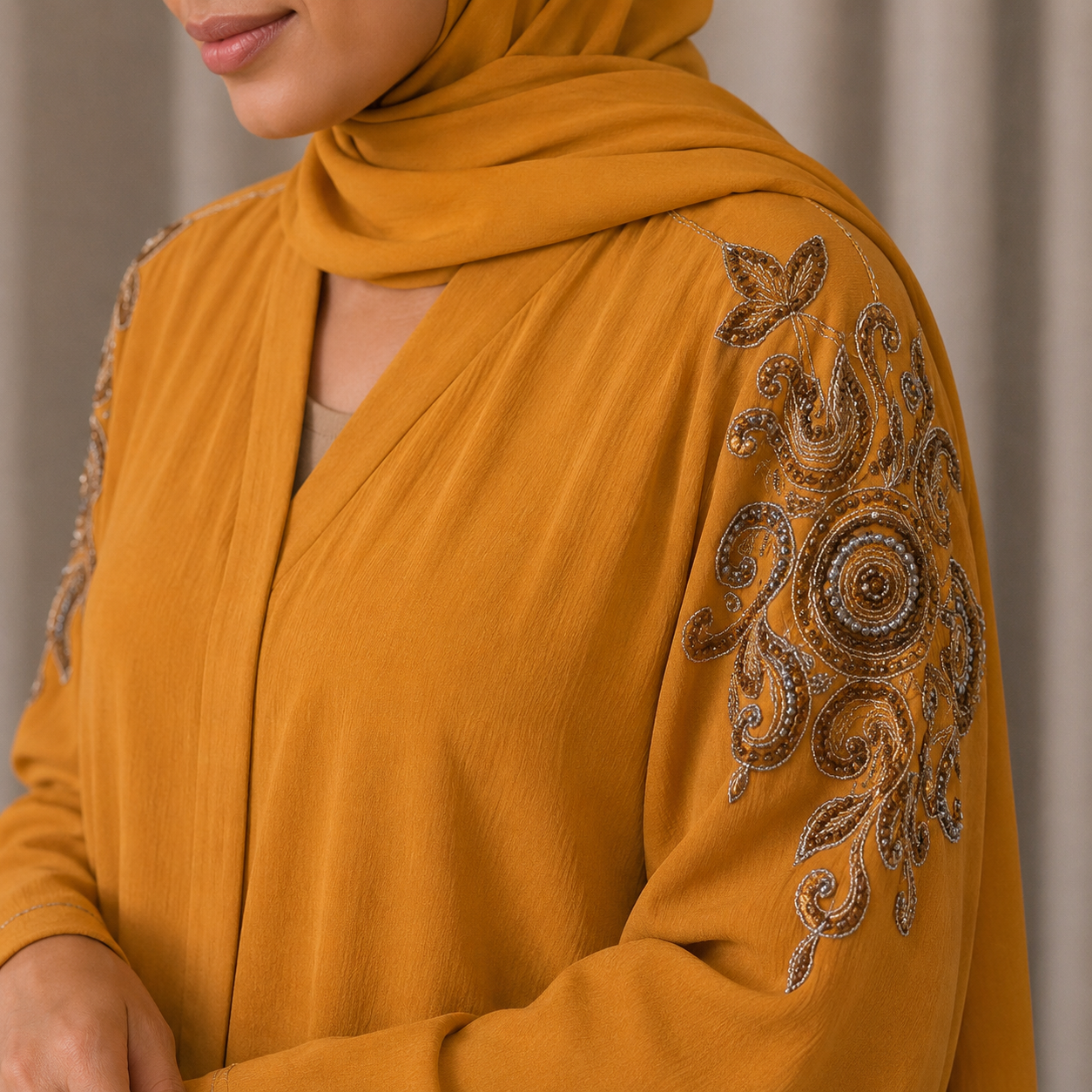 HUDA Abaya - Orange
