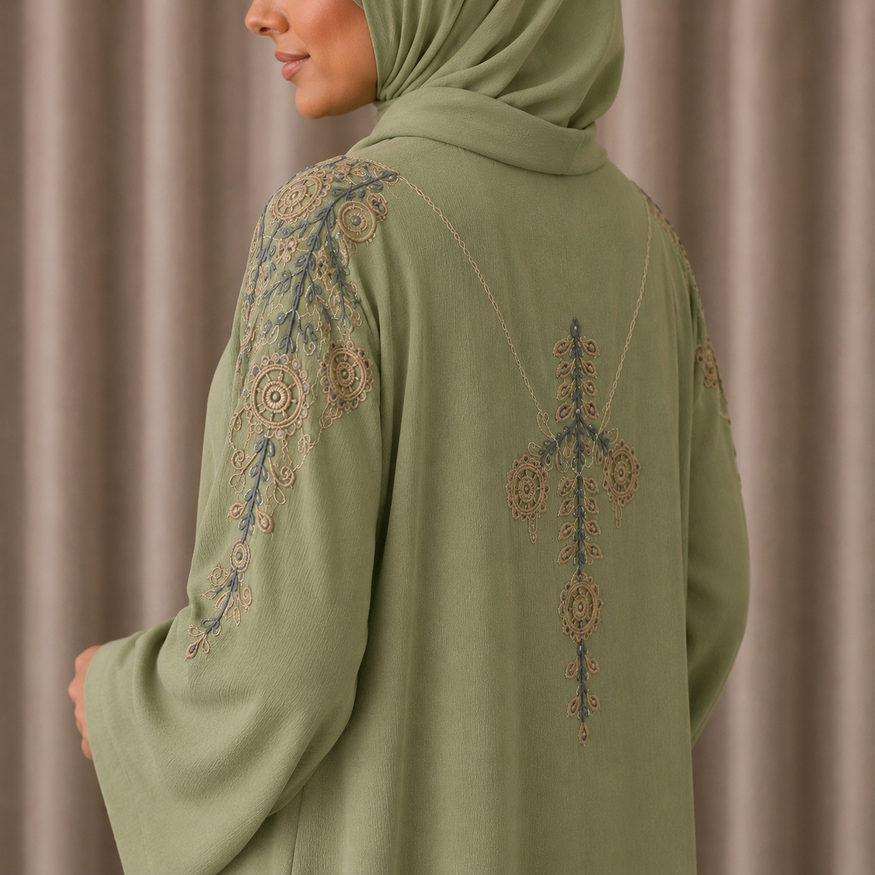 HUDA Abaya - Sage Green