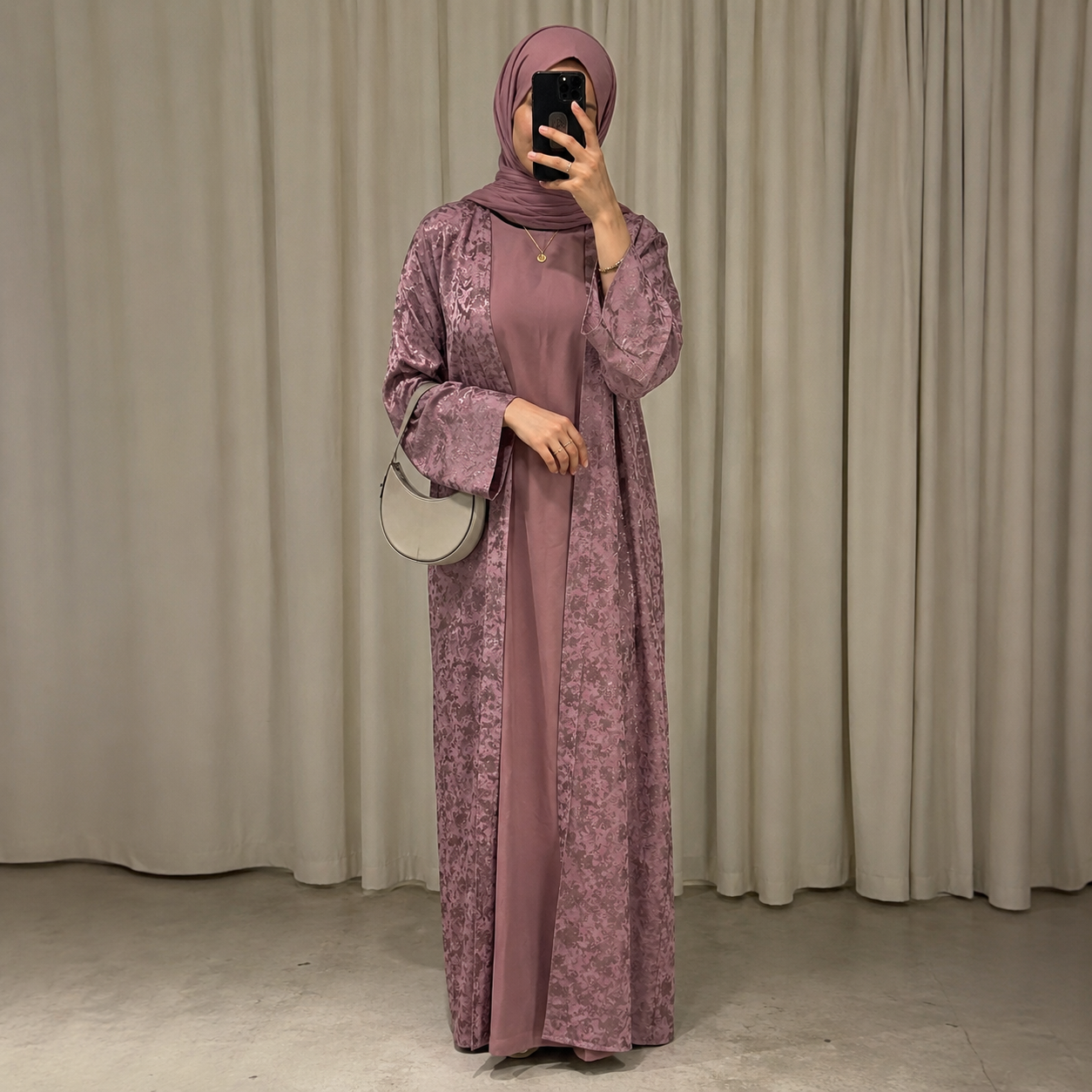 Mina Abaya - Dusty Pink