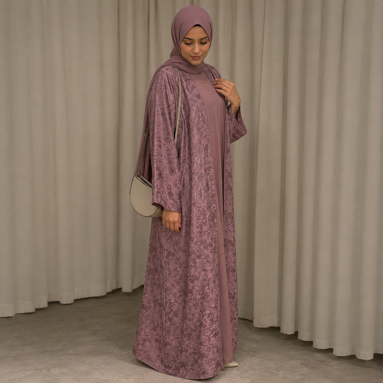 Mina Abaya - Dusty Pink
