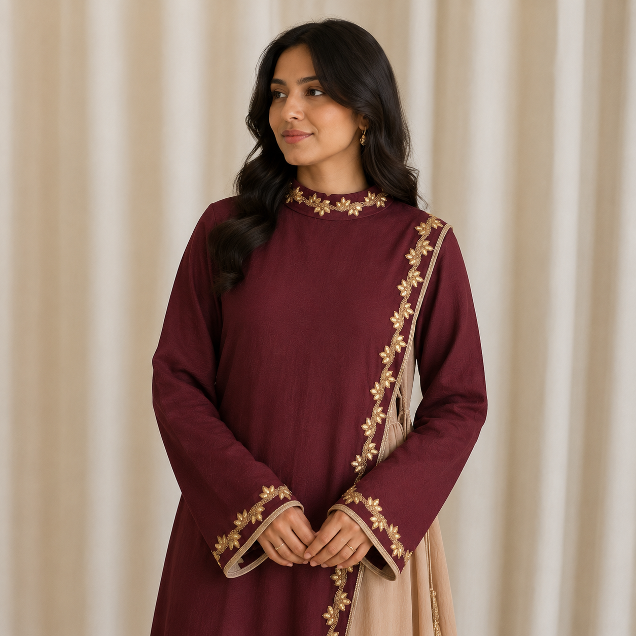 Amiyah Dress - Maroon
