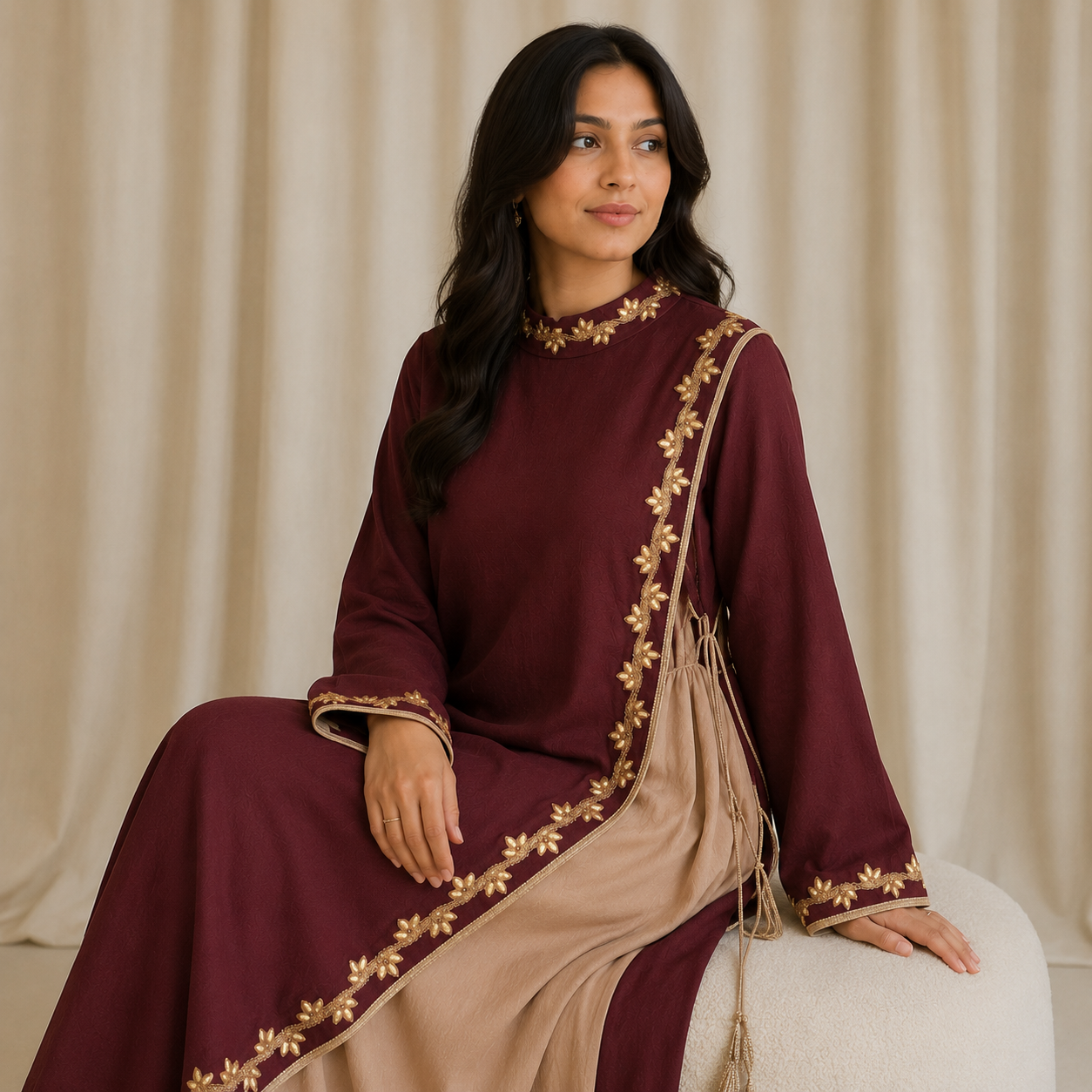 Amiyah Dress - Maroon